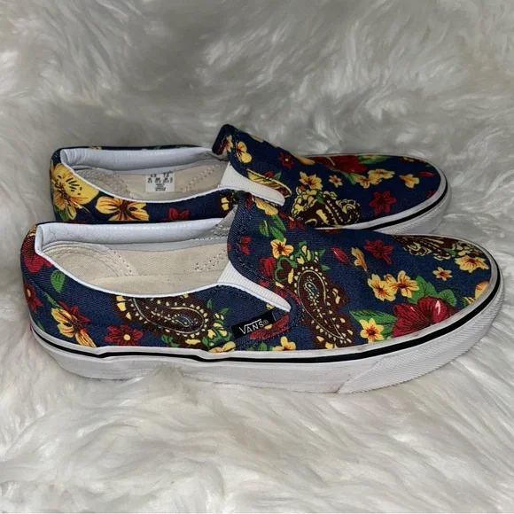 Vans Hawaiian Floral Authentic Tropical Skate Shoes Mens Size 5.5 Ladies 7.0 - Picture 3 of 11